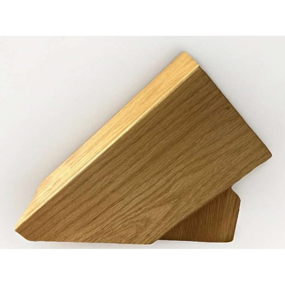 Cutco Honey Oak Wood Knife Block Holder 13 Slot Storage 12 Knife's & 1 Sharpener